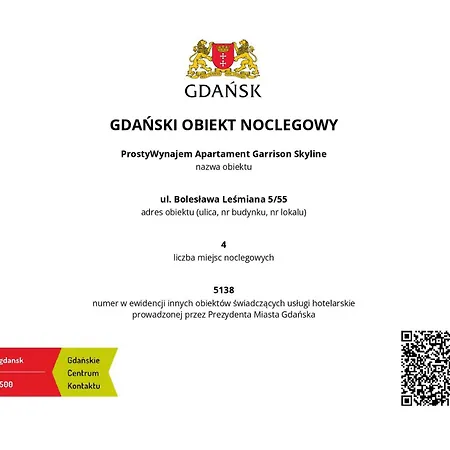 Prostywynajem Garrison Skyline Parking Apartamento Gdansk